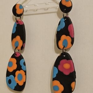 Colorful Floral Drop Earrings